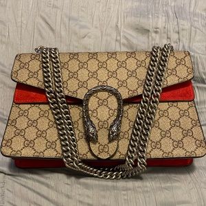 GG DIONYSUS Red GUCCI print MEDIUM bag